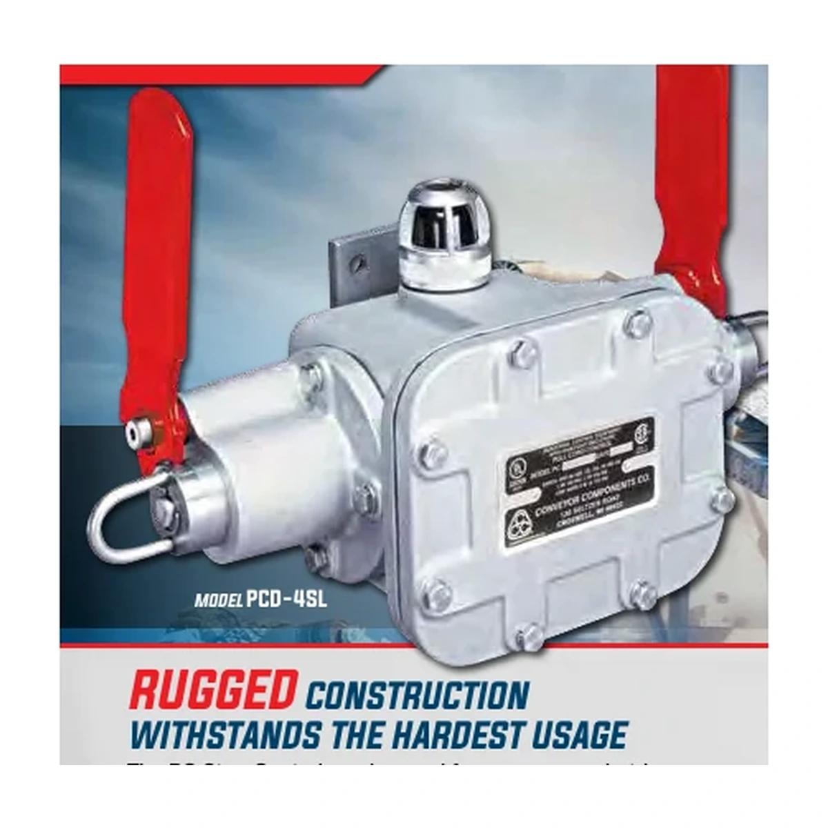 Conveyor Components Company Model PC Cable-Operated Safety Stop Switch Conveyor Components Company Model PC Cable-Operated Safety Stop Switch